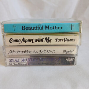 Lot Of 4 Spiritual Music Cassette Tapes Vintage Christian Catholic